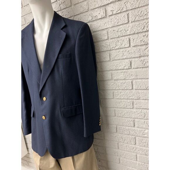 Haggar Clothing Co. Men Navy Sport Blazer Size 42L - Picture 3 of 13